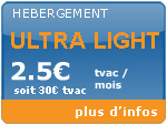 h&eacute;bergement ultra light