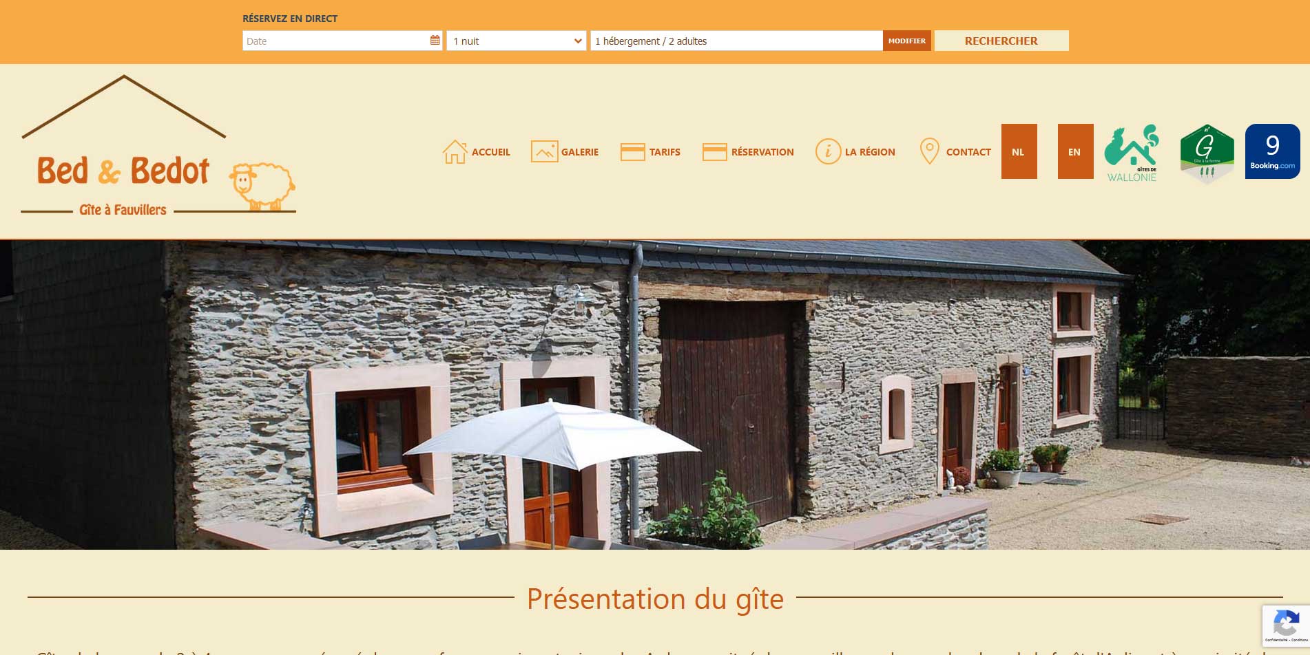 Image du site Bed & Bedot