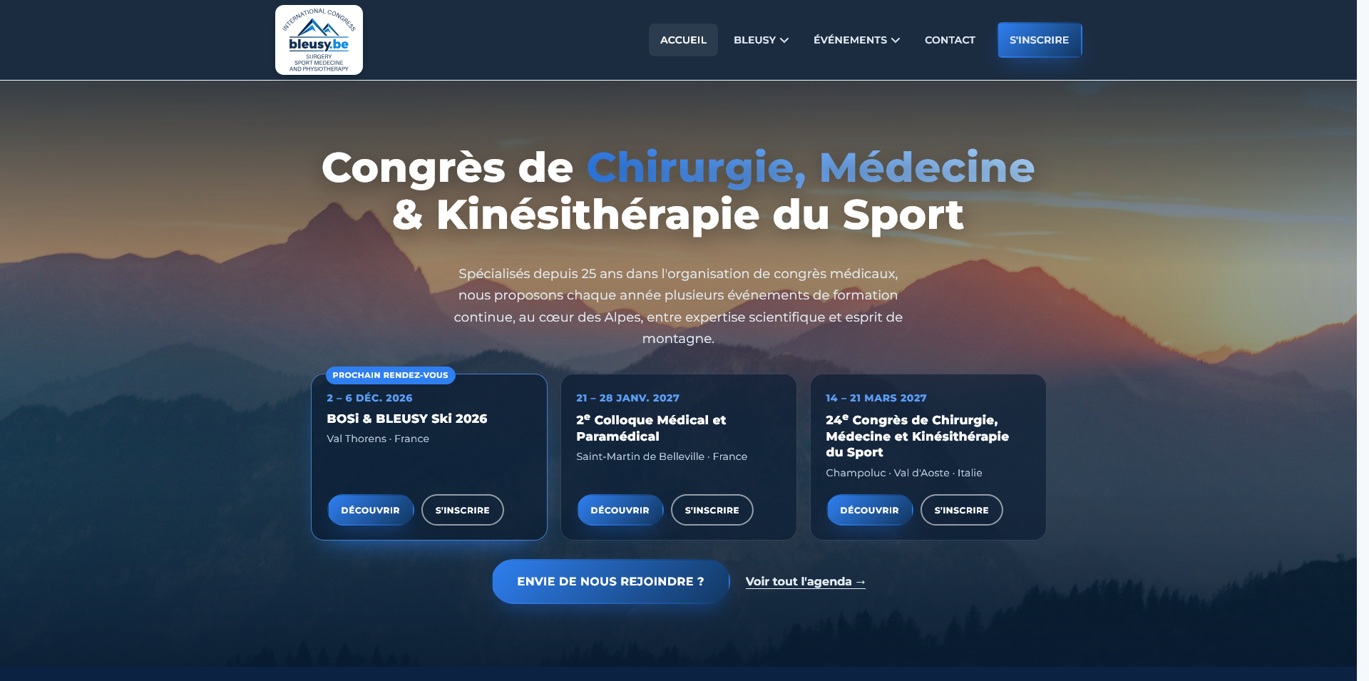 Congrès de Chirurgie, Médecine
& Kinésithérapie du Sport 